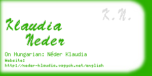 klaudia neder business card